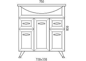 Тумба с раковиной Rush Fiji 75 FIS18175W белая для ванной в интернет-магазине Sanbest
