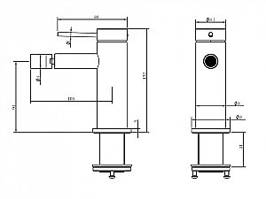 Смеситель для биде Abber Wasser Kreis 316 AF8124BG золото брашированное купить в интернет-магазине сантехники Sanbest