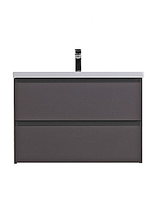 Тумба с раковиной BelBagno 75 KRAFT-750-2C-SO-GSO+CZR-8070-75 темно-серая матовая для ванной в интернет-магазине Sanbest