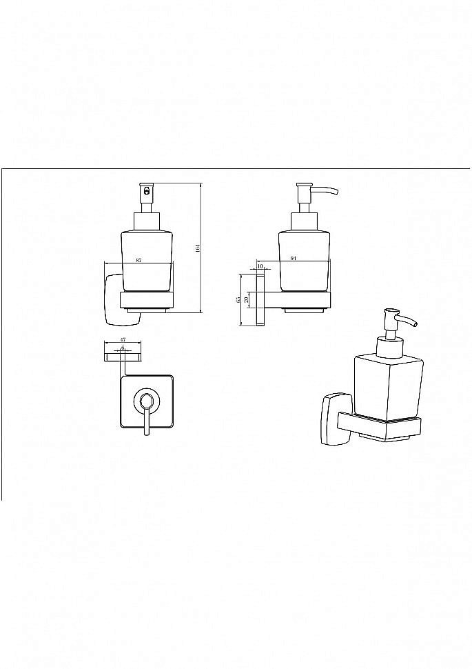 Диспенсер CeramaLux Cube 12612 хром купить в интернет-магазине сантехники Sanbest