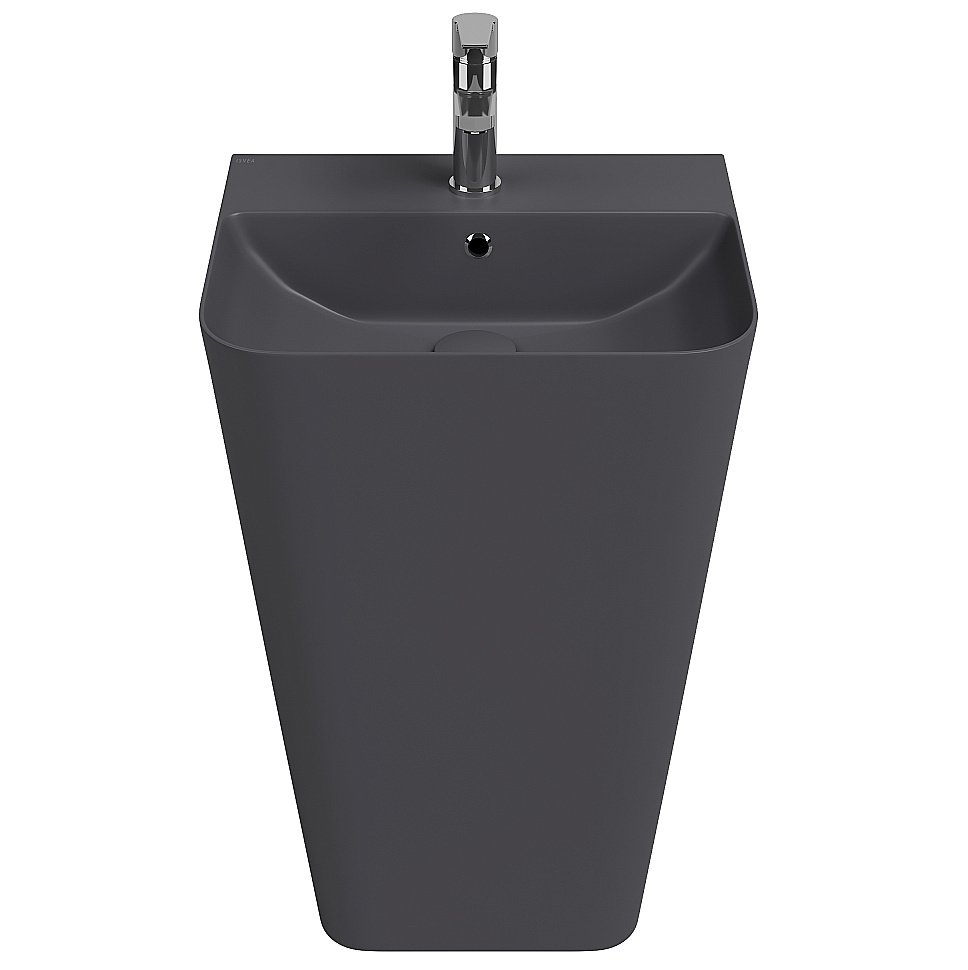 Раковина ISVEA Sott'Aqua 50 10SQ37001SV-2C антрацит матовый купить в интернет-магазине Sanbest