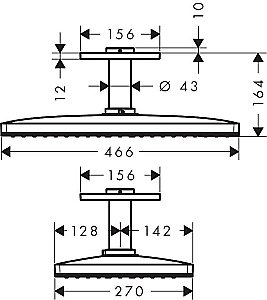 Верхний душ Hansgrohe Rainmaker Select 460 1jet Белый 24002400 купить в интернет-магазине сантехники Sanbest