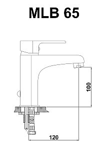 Смеситель для раковины GPD ATROS MLB65 купить в интернет-магазине сантехники Sanbest