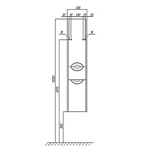 Шкаф-колонна Акватон Сильва Дуб Полярный для ванной в интернет-магазине сантехники Sanbest