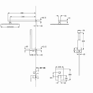 Душевая система ABBER Daheim AF8219W белая матовая купить в интернет-магазине сантехники Sanbest