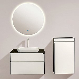 Тумба с раковиной Black&White Universe U907.800-1 белая для ванной в интернет-магазине Sanbest