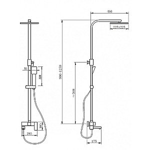 Душевая система ABBER Daheim AF8216B черная матовая купить в интернет-магазине сантехники Sanbest