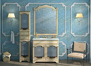 Зеркало Misty Элис 90x123 беж.патина/стекло в ванную от интернет-магазине сантехники Sanbest