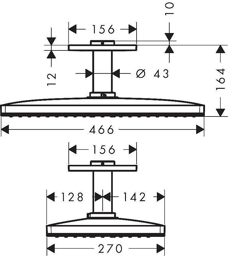 Верхний душ Hansgrohe Rainmaker Select 460 1jet Белый 24002400 купить в интернет-магазине сантехники Sanbest