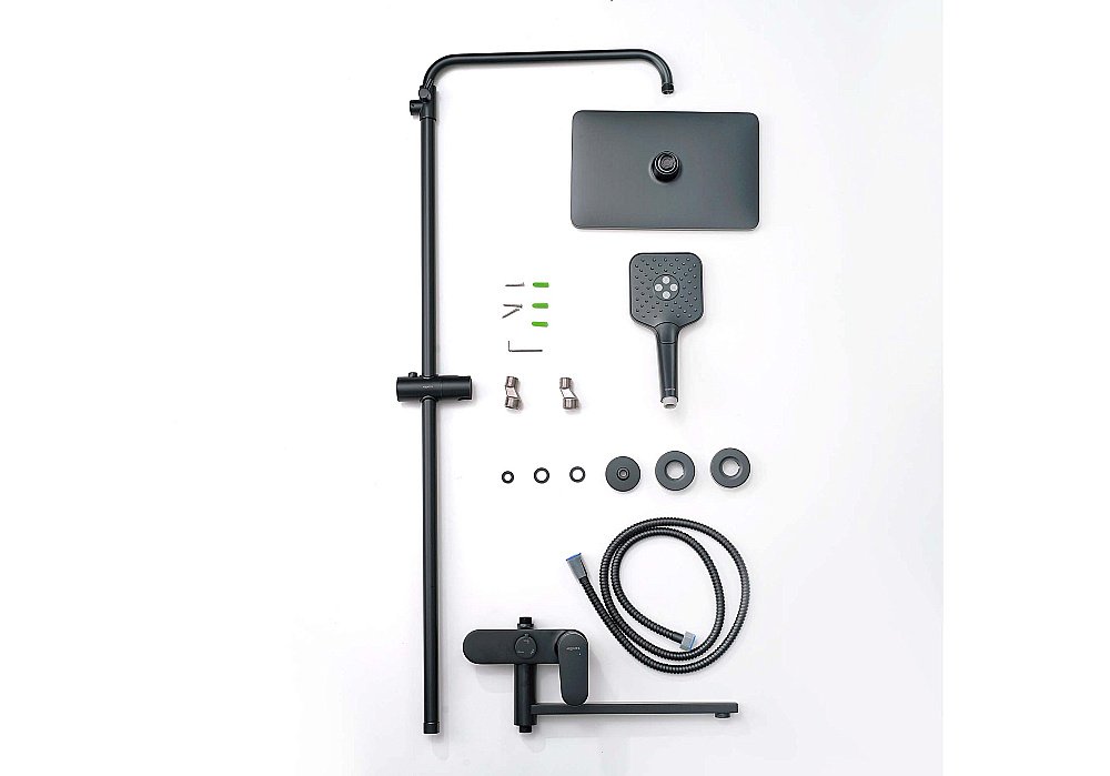 Душевая система Aquatek НИКА AQ2840MB черная матовая купить в интернет-магазине сантехники Sanbest