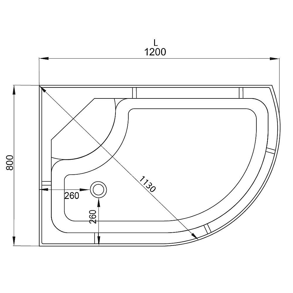 Душевая кабина DTO D120S 120х80 купить в интернет-магазине Sanbest