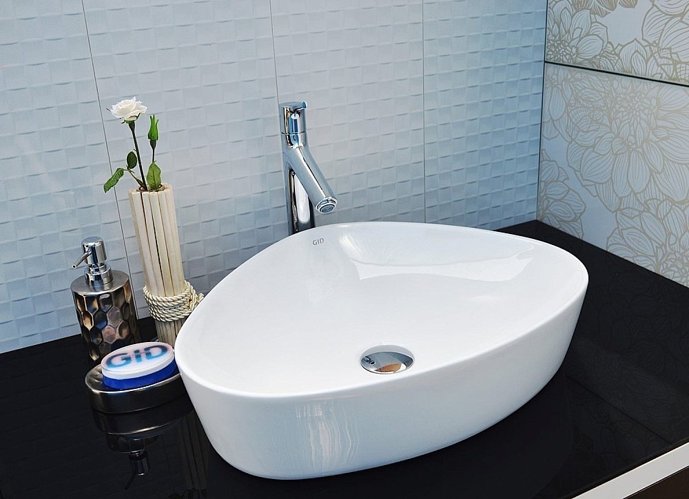Раковина накладная Gid Creativo 50 N9386 51139 белая купить в интернет-магазине Sanbest