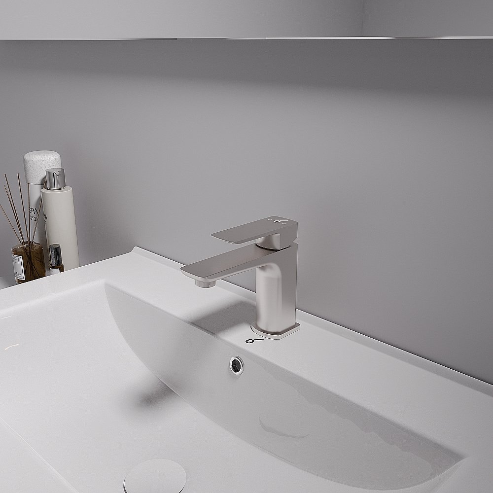 Смеситель для раковины Oliveeka D OL-139003-BN никель брашированный купить в интернет-магазине сантехники Sanbest