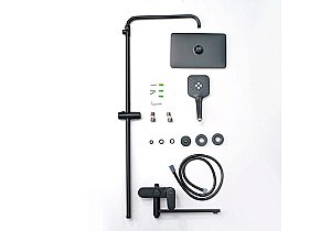 Душевая система Aquatek НИКА AQ2840MB черная матовая купить в интернет-магазине сантехники Sanbest