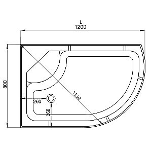 Душевая кабина DTO D120S 120х80 купить в интернет-магазине Sanbest