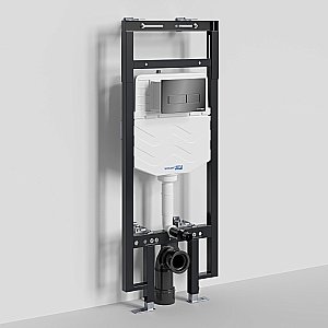 Инсталляция для унитаза WasserKraft Dinkel 58TLT.010.ME.PB03 с черной глянцевой кнопкой купить в интернет-магазине сантехники Sanbest