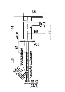 Смеситель для биде RAV-Slezak ZAMBEZI ZA044.5 купить в интернет-магазине сантехники Sanbest