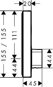 Смеситель для душа Hansgrohe ShowerSelect 15767000 купить в интернет-магазине сантехники Sanbest