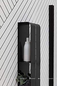 Полка Aquanet Магнум H 20х130 326459 черная матовая купить в интернет-магазине сантехники Sanbest