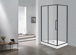 Душевой уголок Esbano SURF ESOGS128PSB 120х80 стекло прозрачное/профиль черный матовый купить в интернет-магазине Sanbest