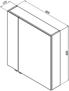 Зеркальный шкаф Aquanet Алвита New 80 Белый матовый купить в интернет-магазине сантехники Sanbest