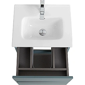 Тумба с раковиной BelBagno 50 KRAFT 39-500/390-2C-SO-AO+BB500/390ETL голубая матовая для ванной в интернет-магазине Sanbest