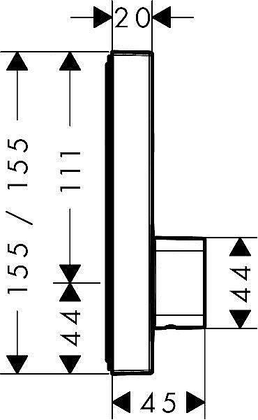 Смеситель для душа Hansgrohe ShowerSelect 15767000 купить в интернет-магазине сантехники Sanbest