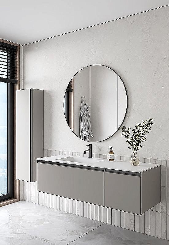 Пенал Armadi Art QUATRO LUNA профиль ANTHRACITE для ванной в интернет-магазине сантехники Sanbest