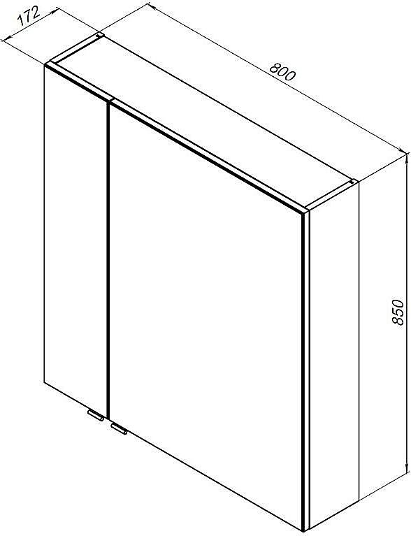 Зеркальный шкаф Aquanet Алвита New 80 Белый матовый купить в интернет-магазине сантехники Sanbest