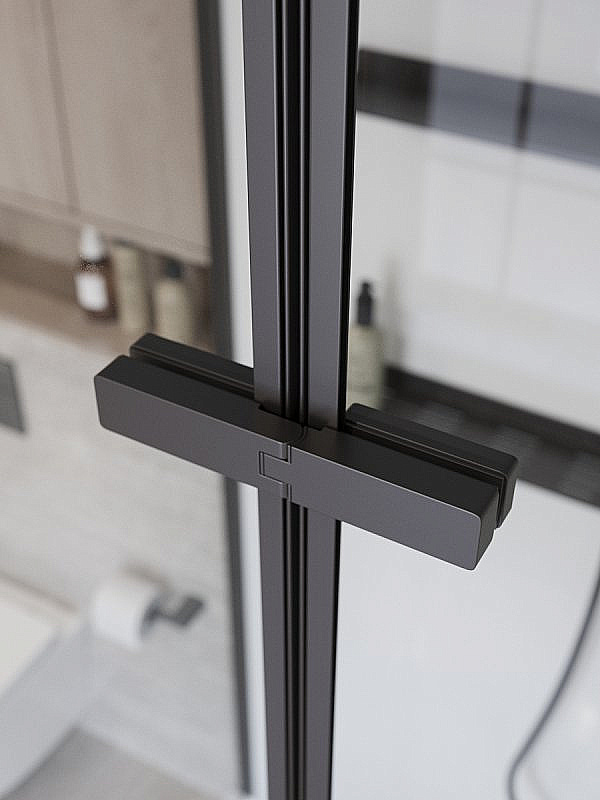Душевая кабина BelBagno UNO-CAB-A-1-NERO 90x90 стекло прозрачное/профиль черный матовый купить в интернет-магазине Sanbest