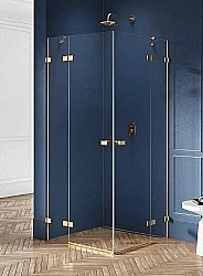 Душевой уголок NEW TRENDY AVEXA GOLD BRUSHED EXK-1882 90x110 стекло прозрачное/профиль золото купить в интернет-магазине Sanbest