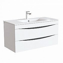 Тумба с раковиной IDDIS Cloud CLO10W1i95K 100 белая для ванной в интернет-магазине Sanbest