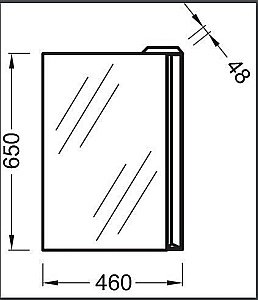 Зеркало с подсветкой Jacob Delafon REVE EB581-NF 46 в ванную от интернет-магазине сантехники Sanbest
