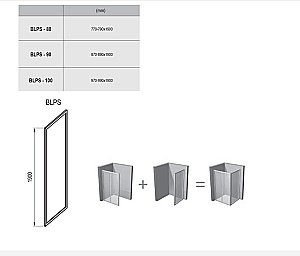 Душевой уголок Ravak Blix BLDP4+BLPS 180х90 профиль хром блестящий/стекло прозрачное купить в интернет-магазине Sanbest