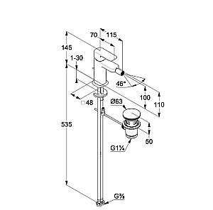 Смеситель для биде Kludi Renon 422160575 хром купить в интернет-магазине сантехники Sanbest