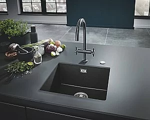 Кухонная мойка Grohe K700U 31653AP0 черный гранит купить в интернет-магазине сантехники Sanbest