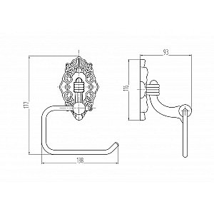 Держатель для туалетной бумаги Milacio Valls MC.925.BR бронза купить в интернет-магазине сантехники Sanbest