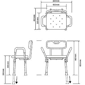 Сидeнье для душа Bemeta Help 353125113 белое купить в интернет-магазине сантехники Sanbest