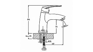 Смеситель для раковины Orange ALFI M18-021gd золото купить в интернет-магазине сантехники Sanbest