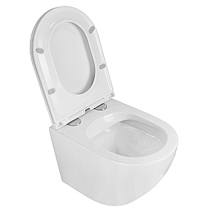 Унитаз подвесной Azario Grado AZ-0046N белый, безободковый, с крышкой микролифт купить в интернет-магазине Sanbest