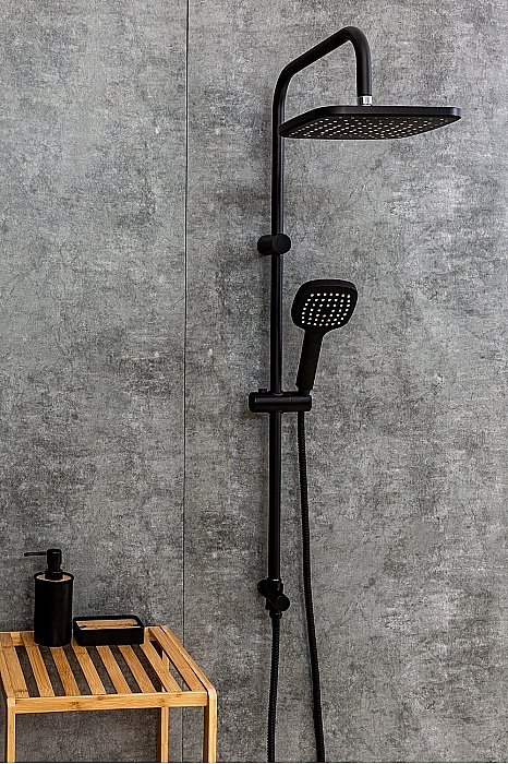 Душевая система Orange O-Shower OW04b черный матовый купить в интернет-магазине сантехники Sanbest