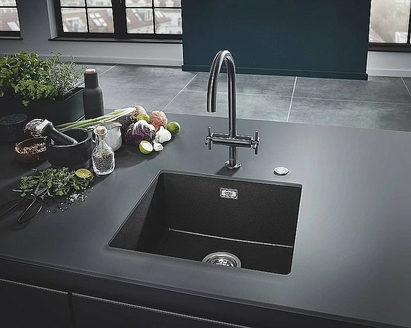 Кухонная мойка Grohe K700U 31653AP0 черный гранит купить в интернет-магазине сантехники Sanbest