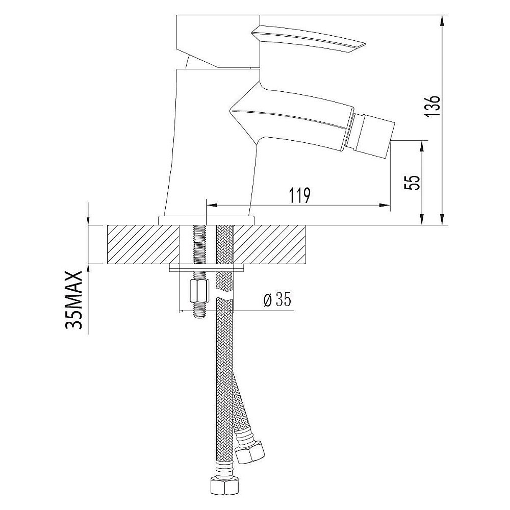 Смеситель для биде Lemark Atlantiss LM3208C купить в интернет-магазине сантехники Sanbest