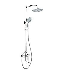 Душевая система Agger Brilliant A0393300 хром купить в интернет-магазине сантехники Sanbest