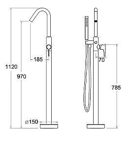 Смеситель для ванны Boch Mann SELLA W BM9636 белый купить в интернет-магазине сантехники Sanbest