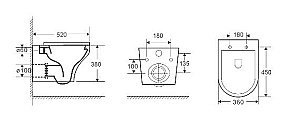 Унитаз подвесной WeltWasser ODENBACH 004GL-WT белый глянец купить в интернет-магазине Sanbest