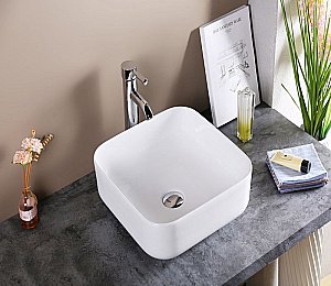 Раковина накладная Ceramalux N 39 D1303 белая купить в интернет-магазине Sanbest