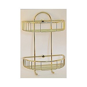 Полка двойная Magliezza Fiore 80105 золото купить в интернет-магазине сантехники Sanbest