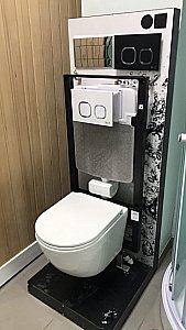 Унитаз с инсталляцией WeltWasser AMBERG 506 + MERZBACH 043 MT-BL + AMBERG RD-WT купить в интернет-магазине Sanbest