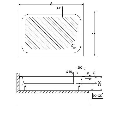 Душевой поддон RGW B/CL-S Acryl 16180280-51 80x100 белый купить в интернет-магазине Sanbest